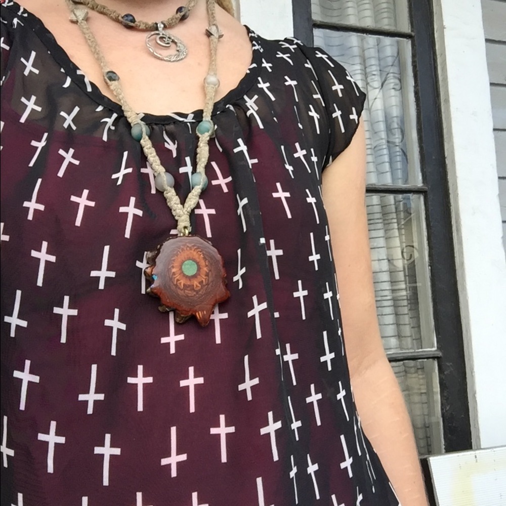 Black Cross Blouse